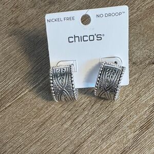 Chico's Intricate Silver Earrings
